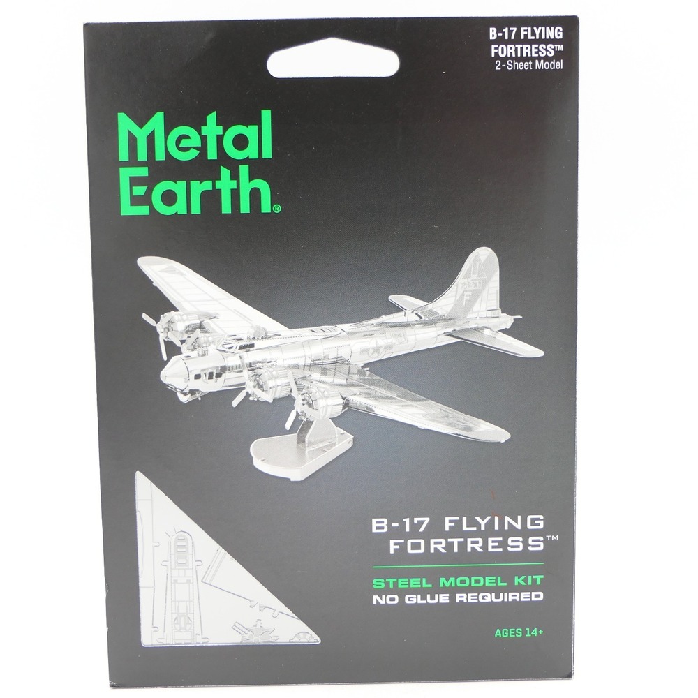 Metal Earth B-17 Flying Fortress 3D Steel Model Kit Age 14+ MMS091 2 Sheet Model